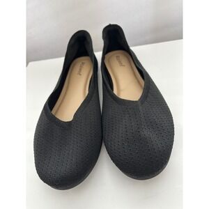 Ataiwee Black Knit Slip On Ballet Flats Comfort Loafer Shoes Womens Size 10.5W